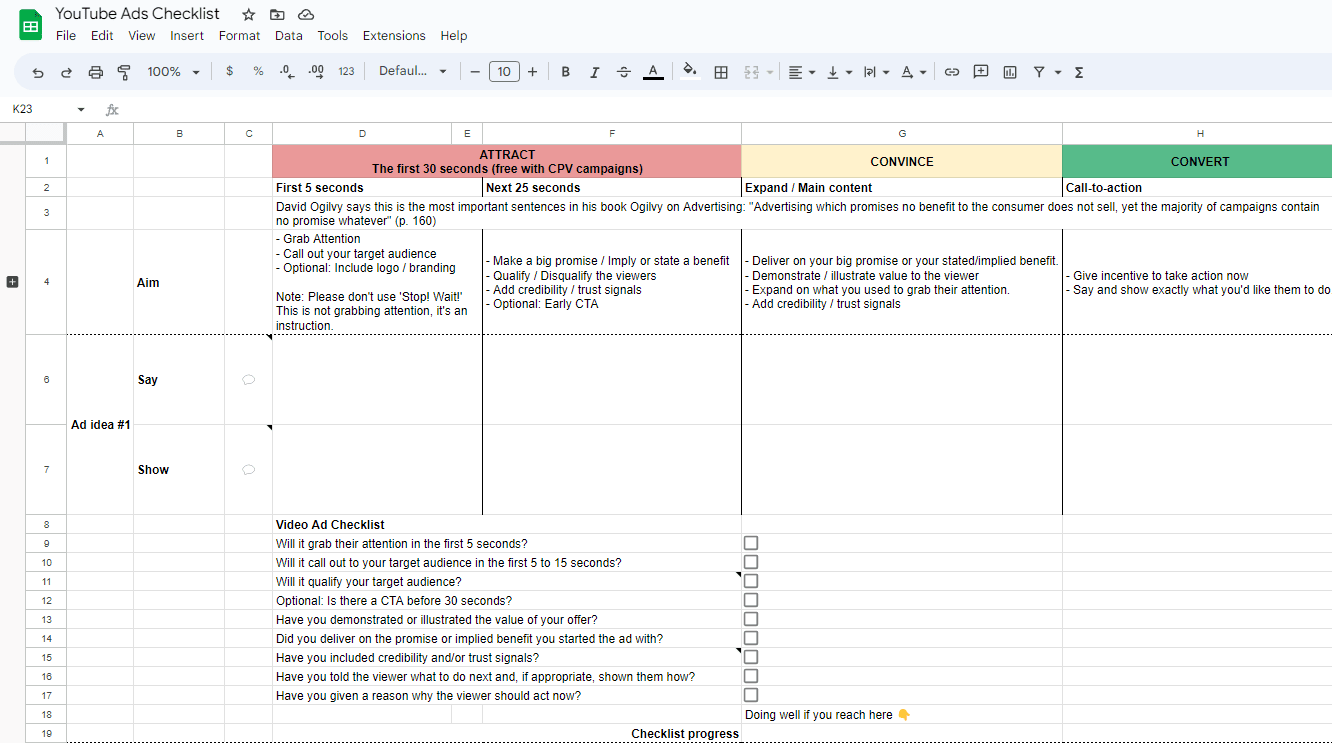 Checklist para criadores iniciantes em anúncios no YouTube